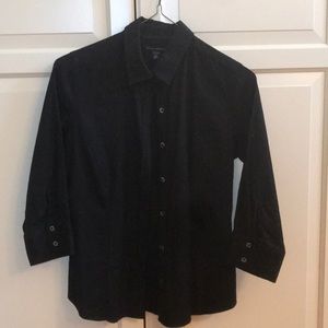 Banana Republic woman’s blouse, black cotton